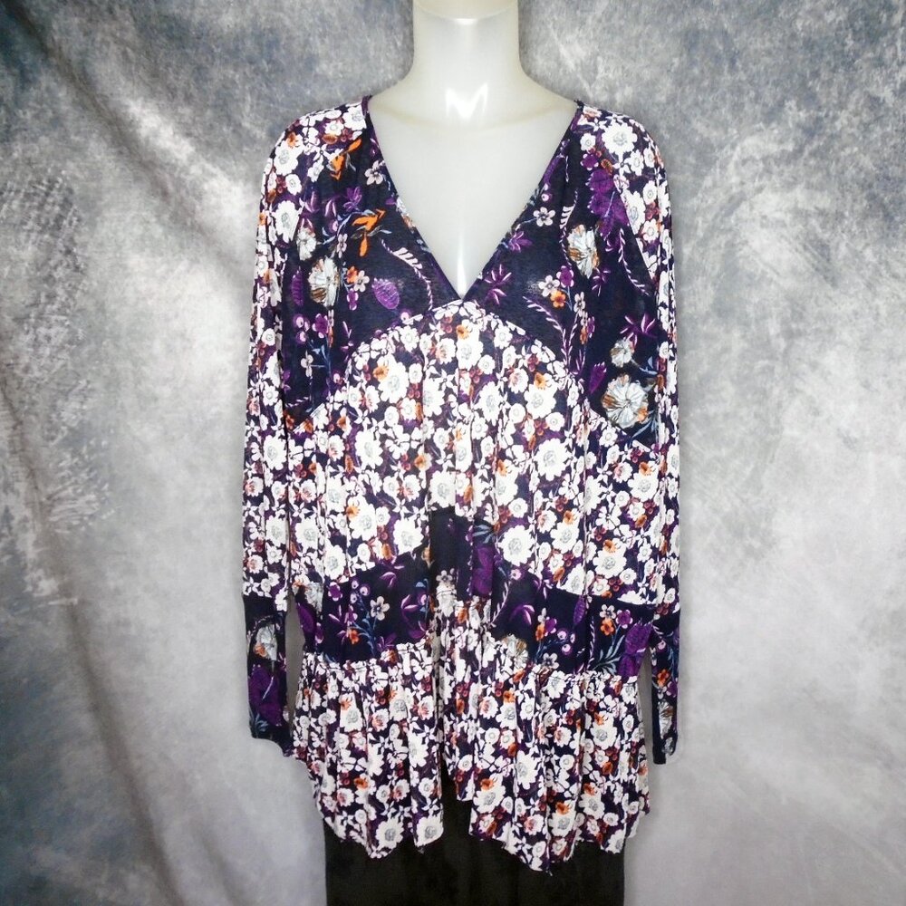 Free People Isabelle Tunic Swing Top Oversized Boho with Fabulous Sleeves - Picture 5 of 13